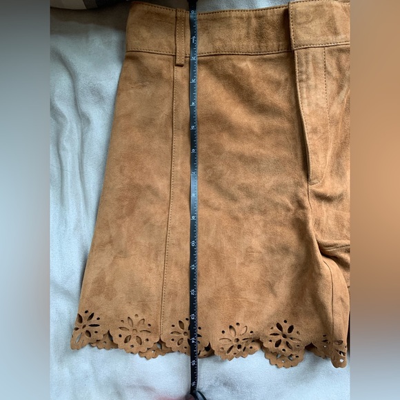 Zara Suede Cutwork Shorts - Picture 10 of 12